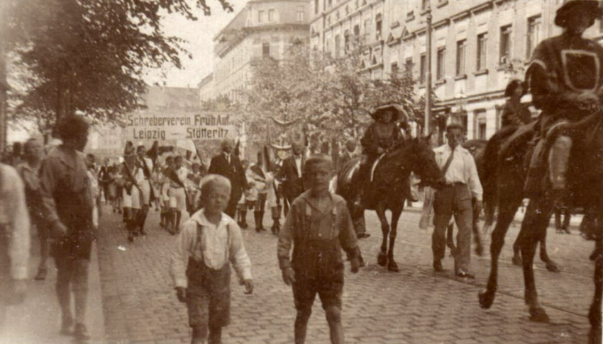 1928 Sommerfestumzug durch Stötteritz