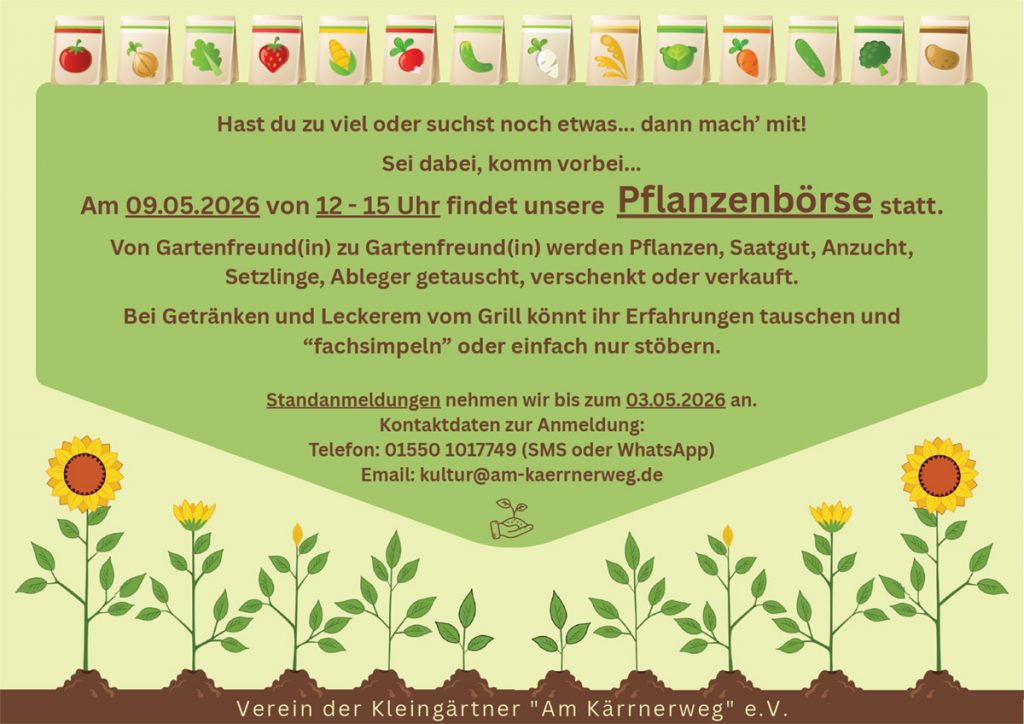 Ankündigung Pflanzenbörse