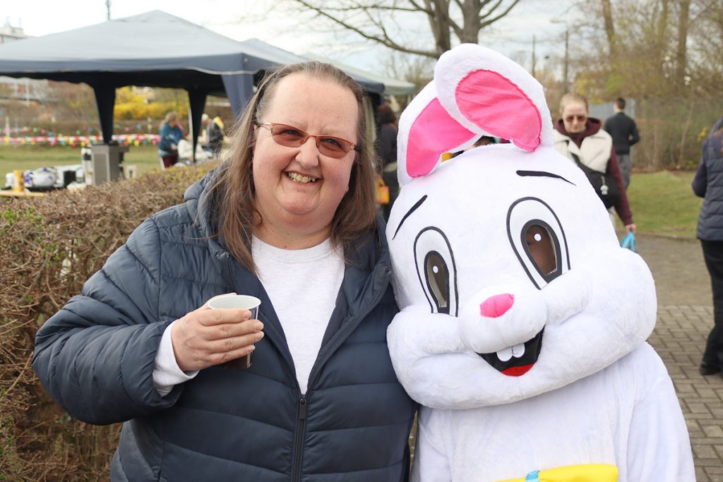 Foto mit Maskottchen