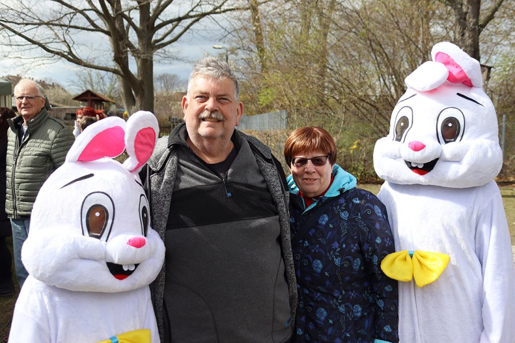 Foto mit den Osterhasen