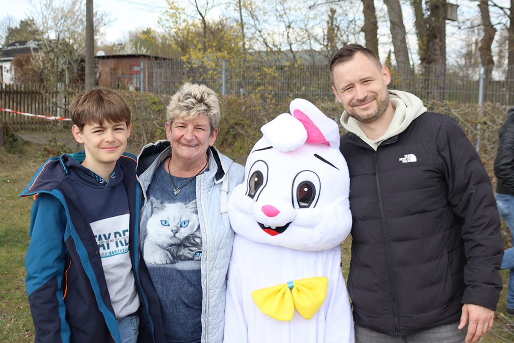 Foto mit den Osterhasen